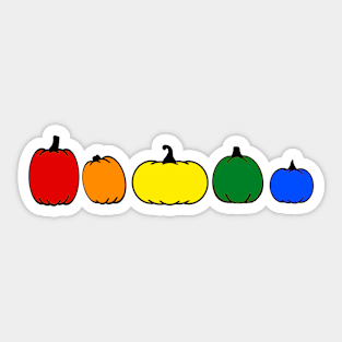 Rainbow Pumpkins Sticker